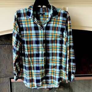 Talbots Plaid Blouse